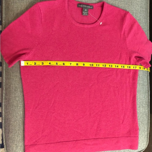 Saks Fifth Avenue Pink Sweater 100% Cashmere Size M - Picture 4 of 5